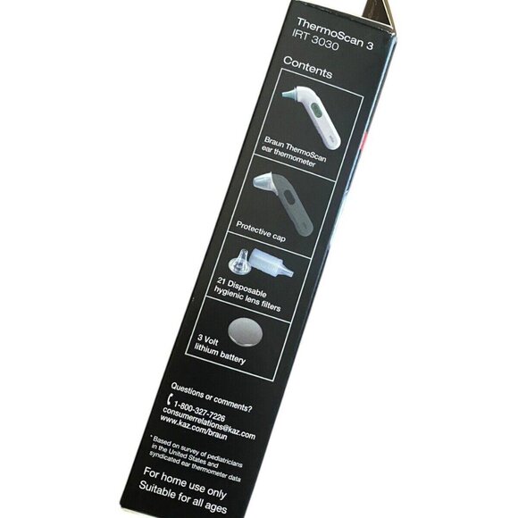 Braun IRT3030 ThermoScan 3 Ear Thermometer Accurate! Kids! Brand New In Box! - Picture 4 of 4